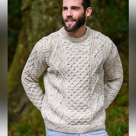Blarney Woollen Mills Other - Men's Classic Cream Cable Knit Sweater